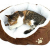 Pets Dog Kitten Bedings House Nest Pad Soft Fleece Bed - Cute Paw Print Cats Puppy Beds